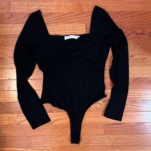 ASTR the Label Long Sleeve Black Bodysuit